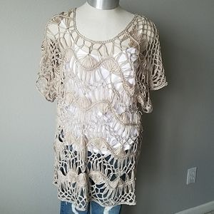 Crochet lace tunic